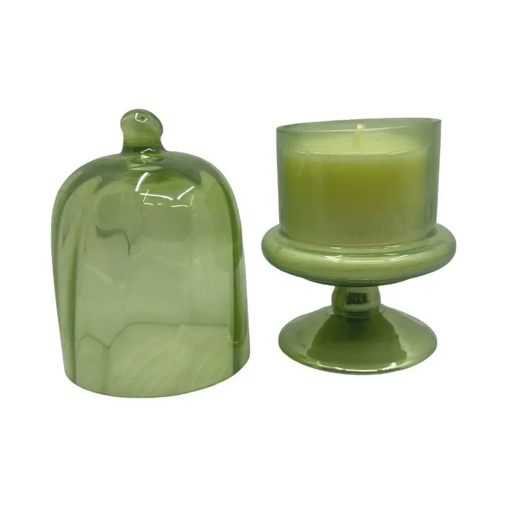 Anthropologie Mini Cake Stand Fruity Champagne Cheers Glass Candle - 6”